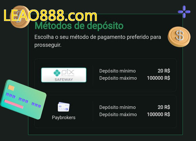 O cassino LEAO888.combet oferece uma grande variedade de métodos de pagamento